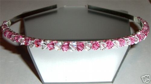 Wedding Bride Headband Rose Crystal Tiara Prom made with SWAROVSKI ELEMENTS
