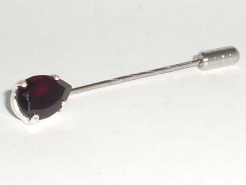 Wedding Groom Usher Garnet Crystal Cravat Tie Pin made with SWAROVSKI ELEMENTS