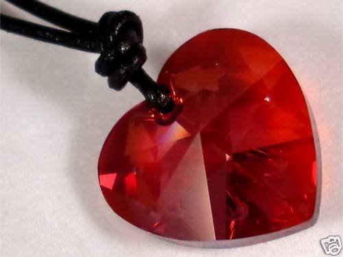 Wedding Gift 28mm Crystal Heart Pendant Necklace made with SWAROVSKI ELEMENTS