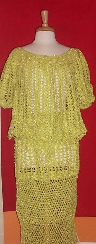 Hand Crocheted Original Design Skirt Set