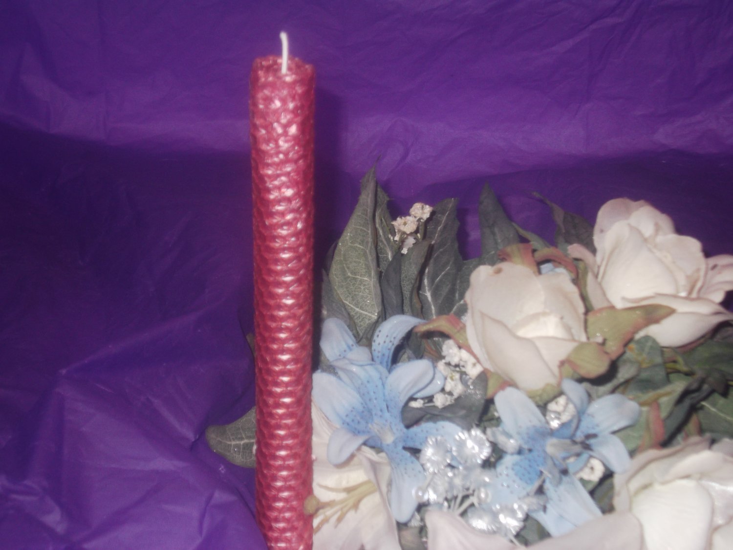 Layered Beeswax Taper Candle