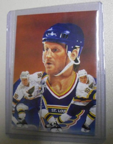 Bret Hull Hand Bonded Hockey Card Unique Black Linen paper back Rare Oddball