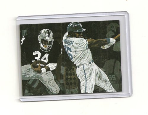 Bo Jackson Hand Bonded Card Raiders Royals Baseball football Plain Back 1/1