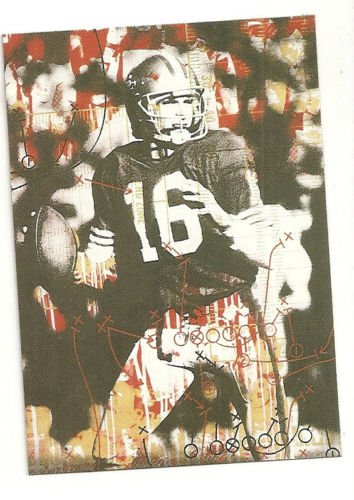 Joe Montana Artwork Football card hand bonded from magazine Oddball Unique