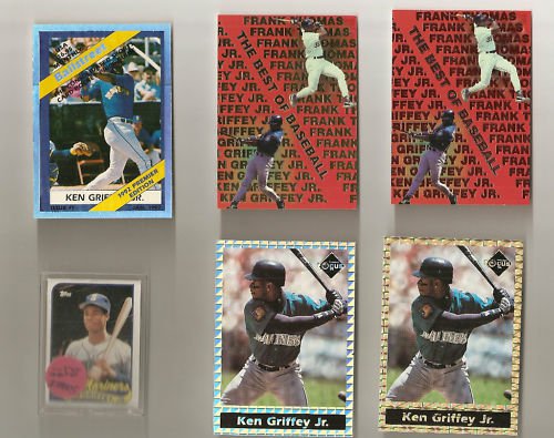 Ken Griffey 6 Card LOT Very Rare Topps Miniature Copper