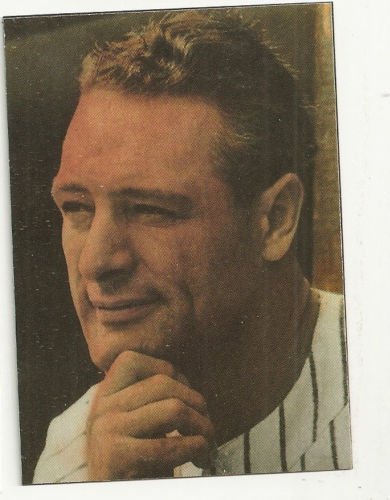 Lou Gehrig oddball hand- bonded Black Linnen Plain back card New York Yankees
