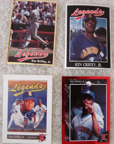 KEN GRIFFEY JR 4 CARD LOT ALL LEGENDS RED SILVER FOIL compare and $ave