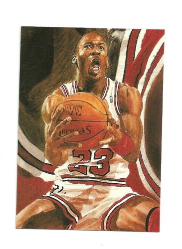 Michael Jordan Hand Bonded Trade Card 1/1 plain black back From Magazine