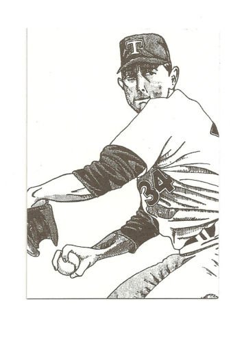 Nolan Ryan Hand bonded Oddball Artwork Card Plain Black Back from magazine
