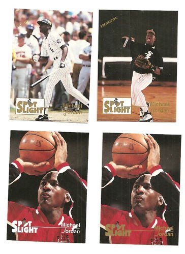 Michael Jordan All 4 Spotlight Cards Rare White LOT