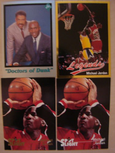 MICHAEL JORDAN 4 CARD LOT LEGENDS SPOTLIGHT DRS OF DUNK