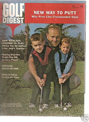 Stevie jr JACK NICKLAUS Golf Digest 1966 1/1 AUTOS (3)