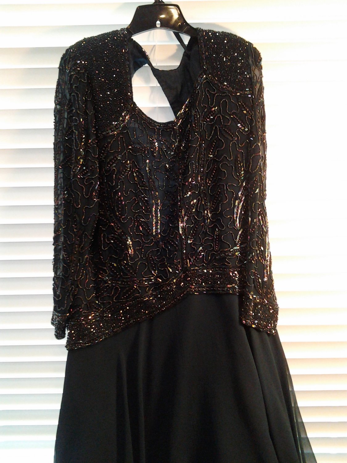 Beautiful Forest Green Beaded Sequind Evening Banquet Gown