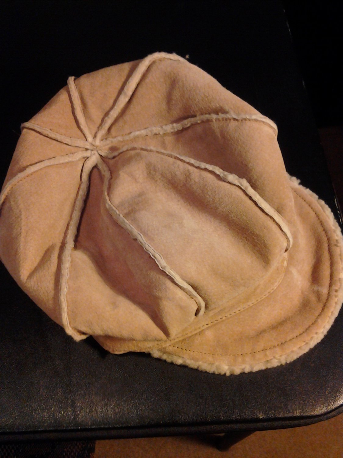 Brand New Beautiful Women's Light Beige Suede Fall/Winter Cap