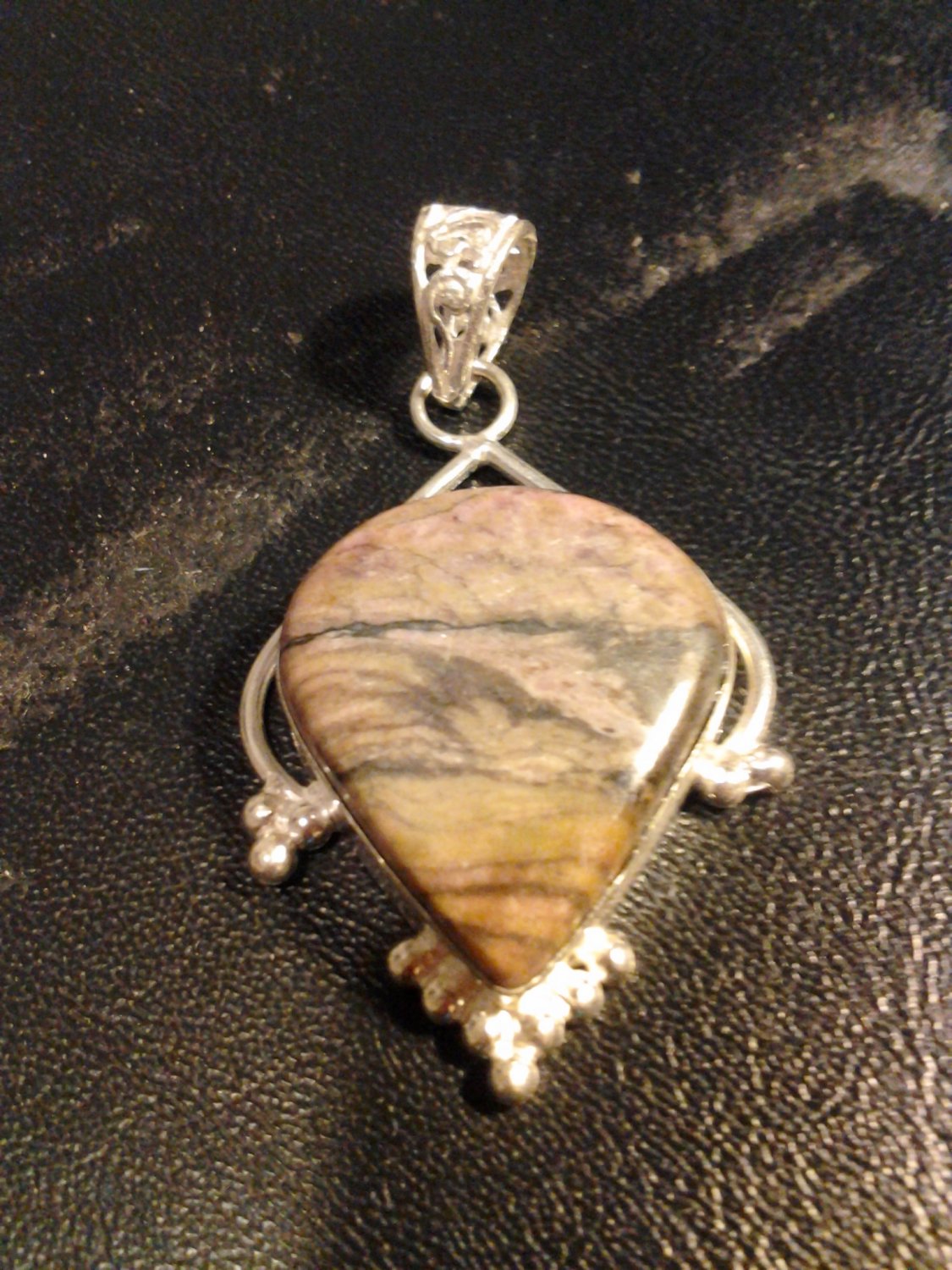 Brand New Brown Silver Design Pendant