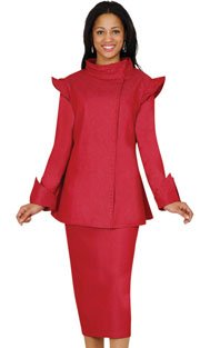 Brand New Beautiful Red Devine Denim Women's 2- Piece Suit