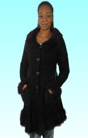 Brand New Sioni By Milano Fall All Black Knit Cardigan Sweater Bust 37.5