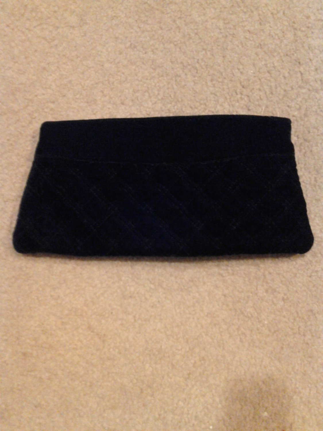 Brand New Beautiful Black Evening Soft Suede Clutch Purse