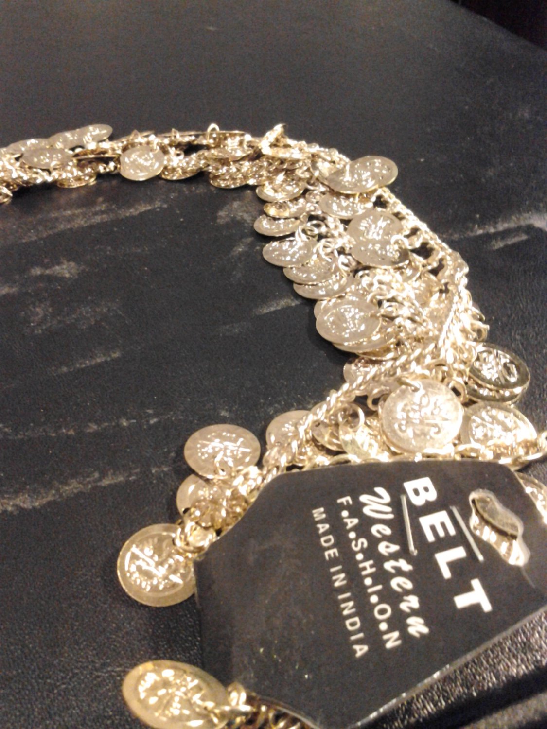 Brand New Beautiful Gold Hip Coin Chain Belt By Western