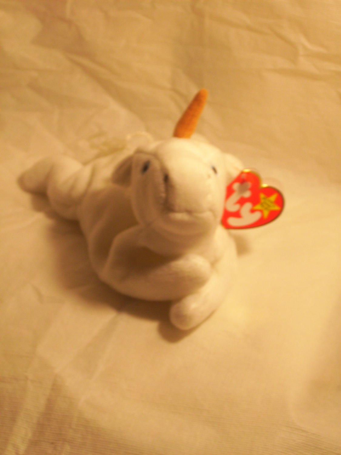 Mystic "the unicorn" (brown horn with coarse mane)**RETIRED**Ty beanie baby