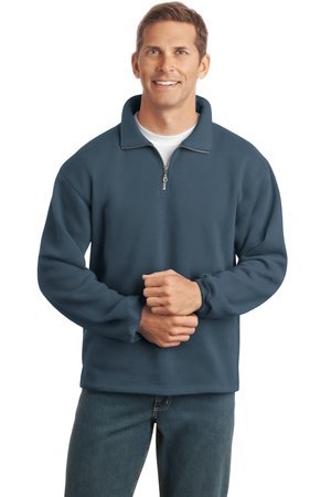 1/4 zip sweatshirt-steel blue