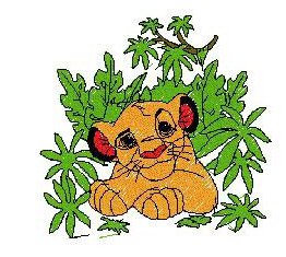Lion King Simba Embroidery Design