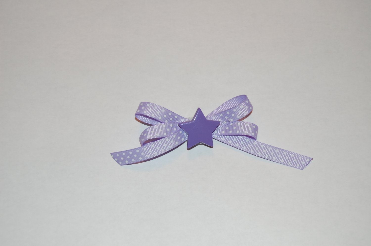 5/8" Crossgrain Lavender Ribbon Dots with Start center Clip