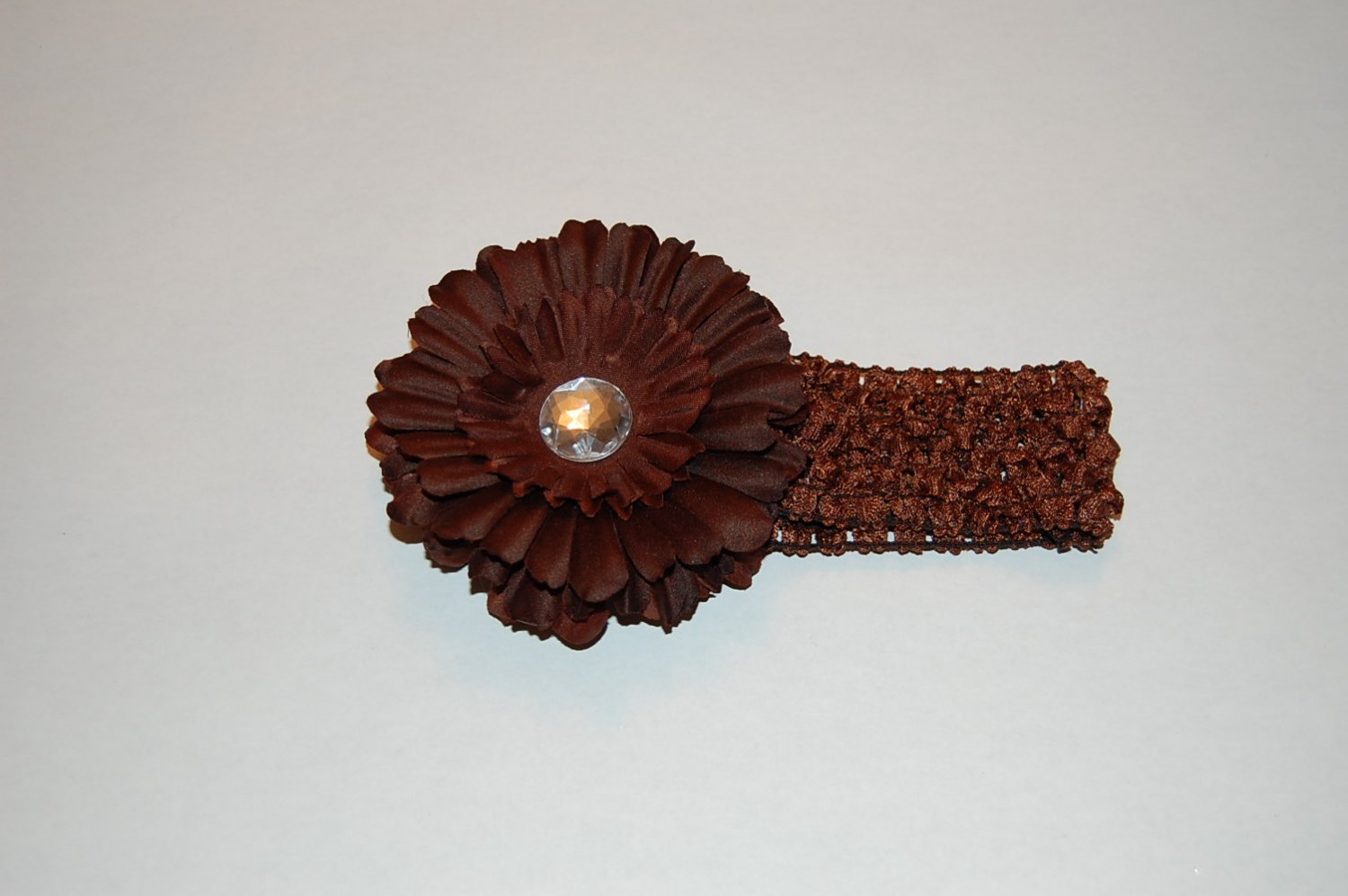 4" Daisy,Crocheted Band Brown/Brown