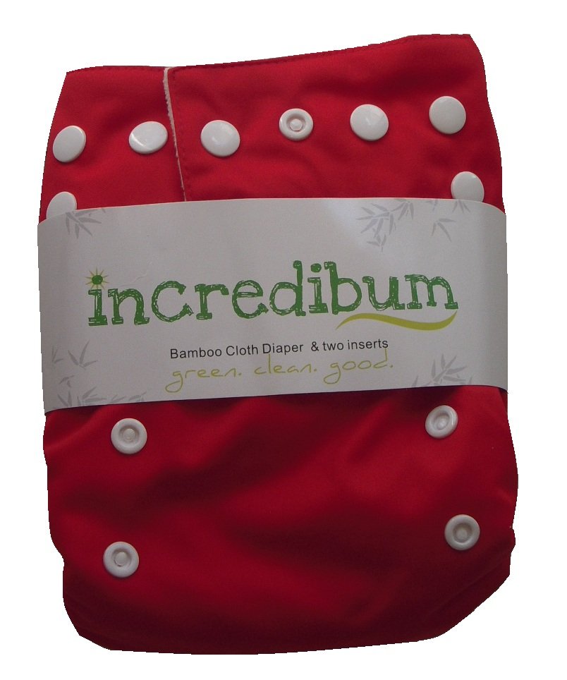 incredibum One Size Bamboo Cloth Diaper - Firecracker