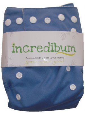 incredibum One Size Bamboo Cloth Diaper - Ocean