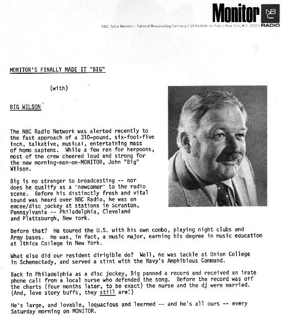 NBC Monitor Big Wilson last show 1/26/75 3 CDs