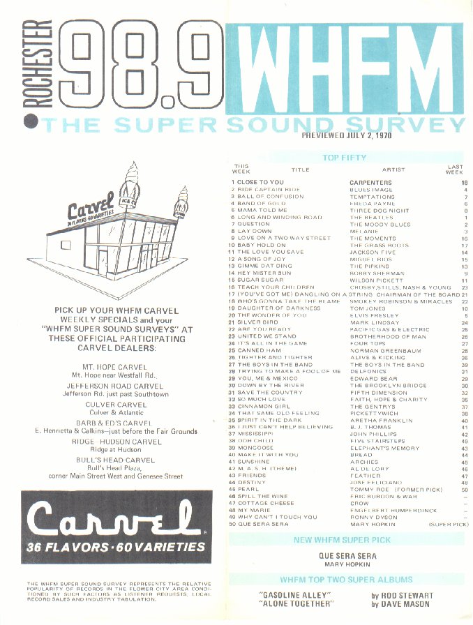 WHFM Hall of Fame show- Ann Murray 8/26/74 3 CDs