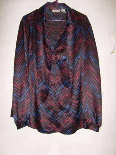 Worthington Button Down Top size 3X long sleeve