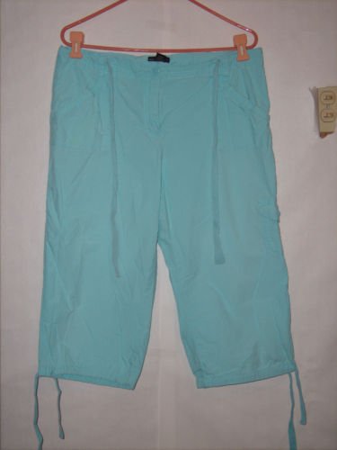 New York & Company Aqua Blue Pant Capris Size 14