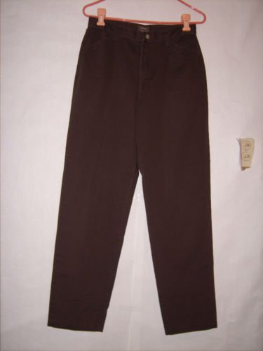 Riders Casuals Brown Flat Front Pants Size 8M