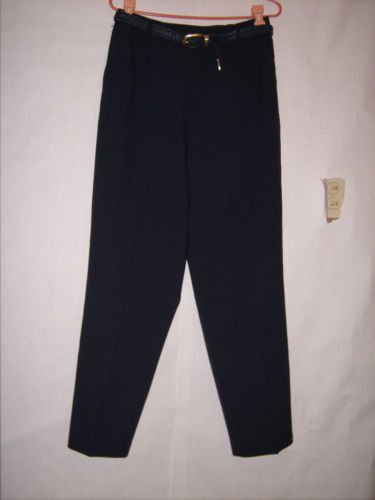 Liz Bakers Essentials Blue Pleated Pants size 14 belt