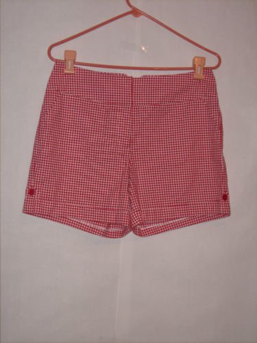 CATO Country red/white Checkered Dress Shorts size 8