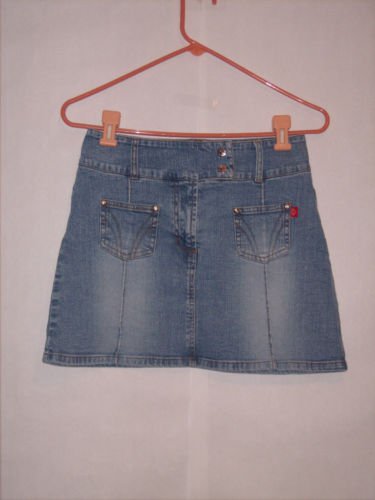 Hot Kiss Blue denim Jean Skirt Size 3 Juniors pockets