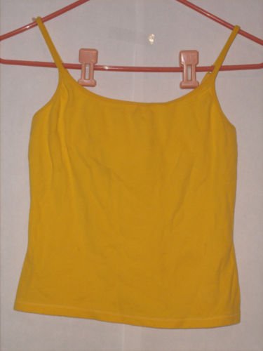 Copper Key Yellow Spaghetti strap Blouse Top Size M