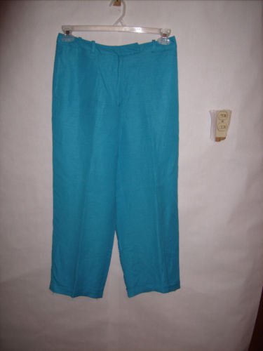 David N Aqua Blue Pant Capris size 8 EUC
