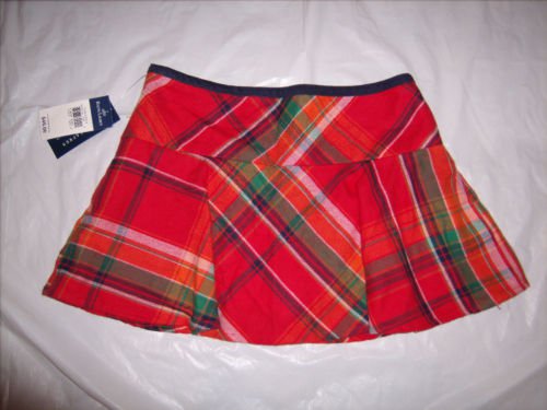 Girl's Ralph Lauren Essentials Plaid Skort size 12 NWT