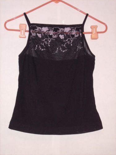 Laura Jane Black Spaghetti Strap Blouse Top size S