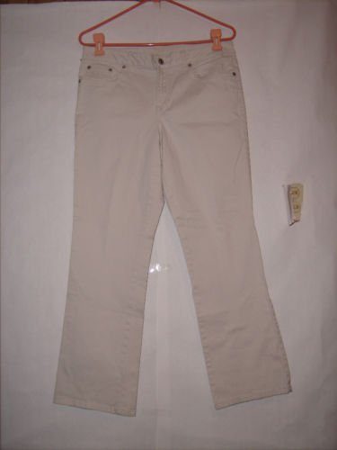 Arizona Jean Co Beige denim khaki Pants size 34x28 Women's
