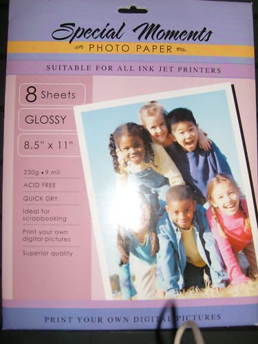 Special Moments Glossy Photo Paper 8.5x11 8 sheets