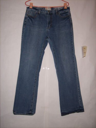 Men's Ocean Pacific OP Blue Denim Boot cut Distressed Jeans size 34x32