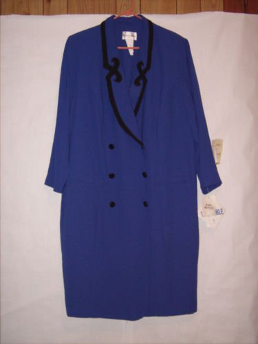 Danny & Nicole New York Blue/Black 1pc. Dress Suit Size 26W NWT
