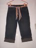 Lee 1889 Distressed Denim Jean Capris size 8 M Rolled Hem Legs EUC