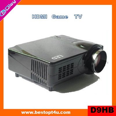 Portable hd led video projector with HDMI (D9HB)