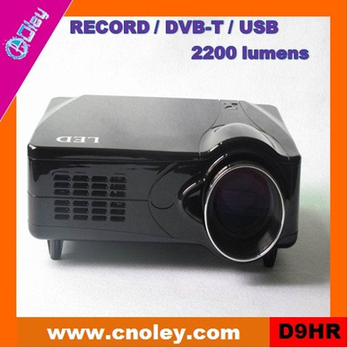 Cheap hd led projector with DVB-T/USB/Record function (D9HR)