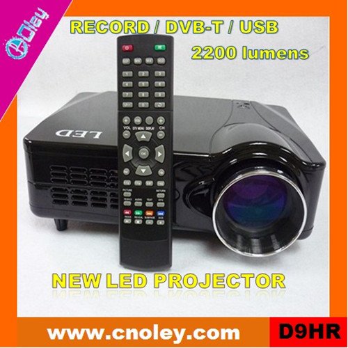 Portable mini led video projector with DVB-T/USB/Record function (D9HR)